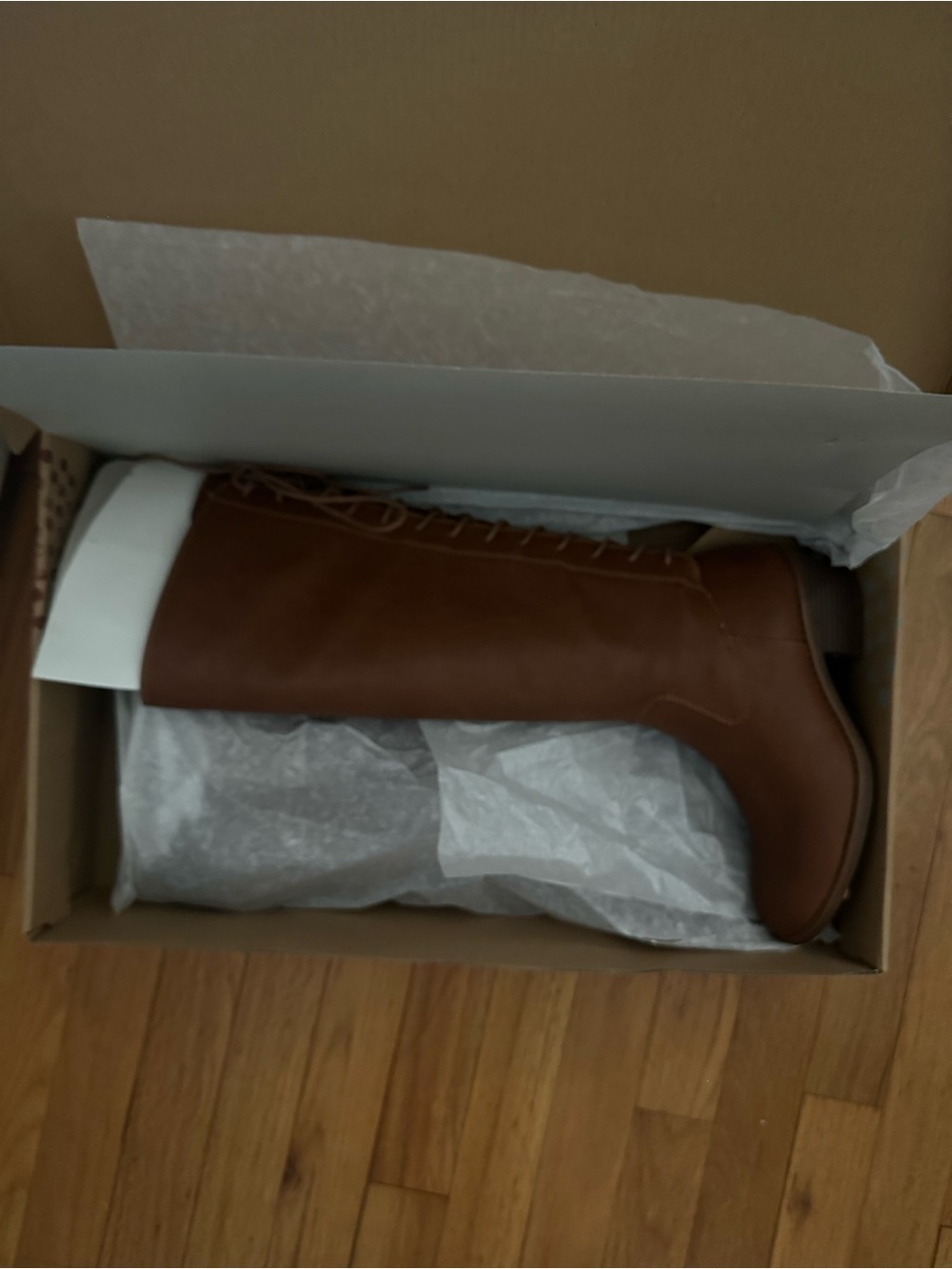 Women's Tall Lace-Up Heeled Boot - Brown
